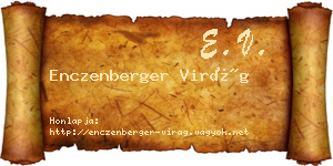 Enczenberger Virág névjegykártya